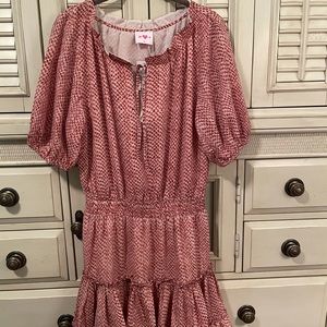 Buddy Love Ray Elastic Waist Mini Dress, pink, S